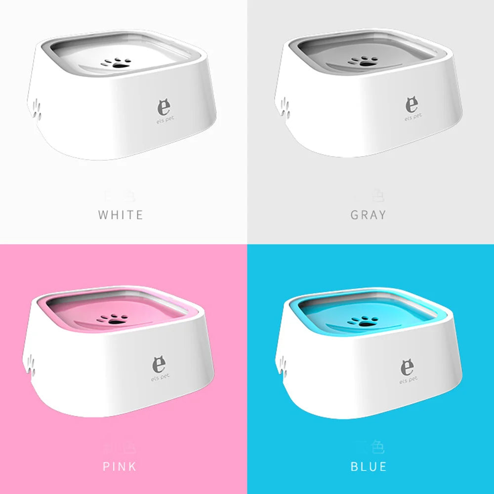 Bebedero de agua personalizado para perros y gatos, antiderrames, con sistema flotante que evita mojar el hocico, dosificador de agua de flujo lento, antidesbordamiento y de gran capacidad.